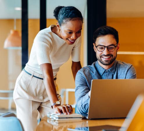 Payroll professional analysing payslip information